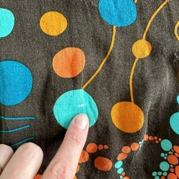 Quiksilver Women's Sleeveless Cami Mini Dress in Brown Blue Orange Polka Dots - Picture 3 of 8